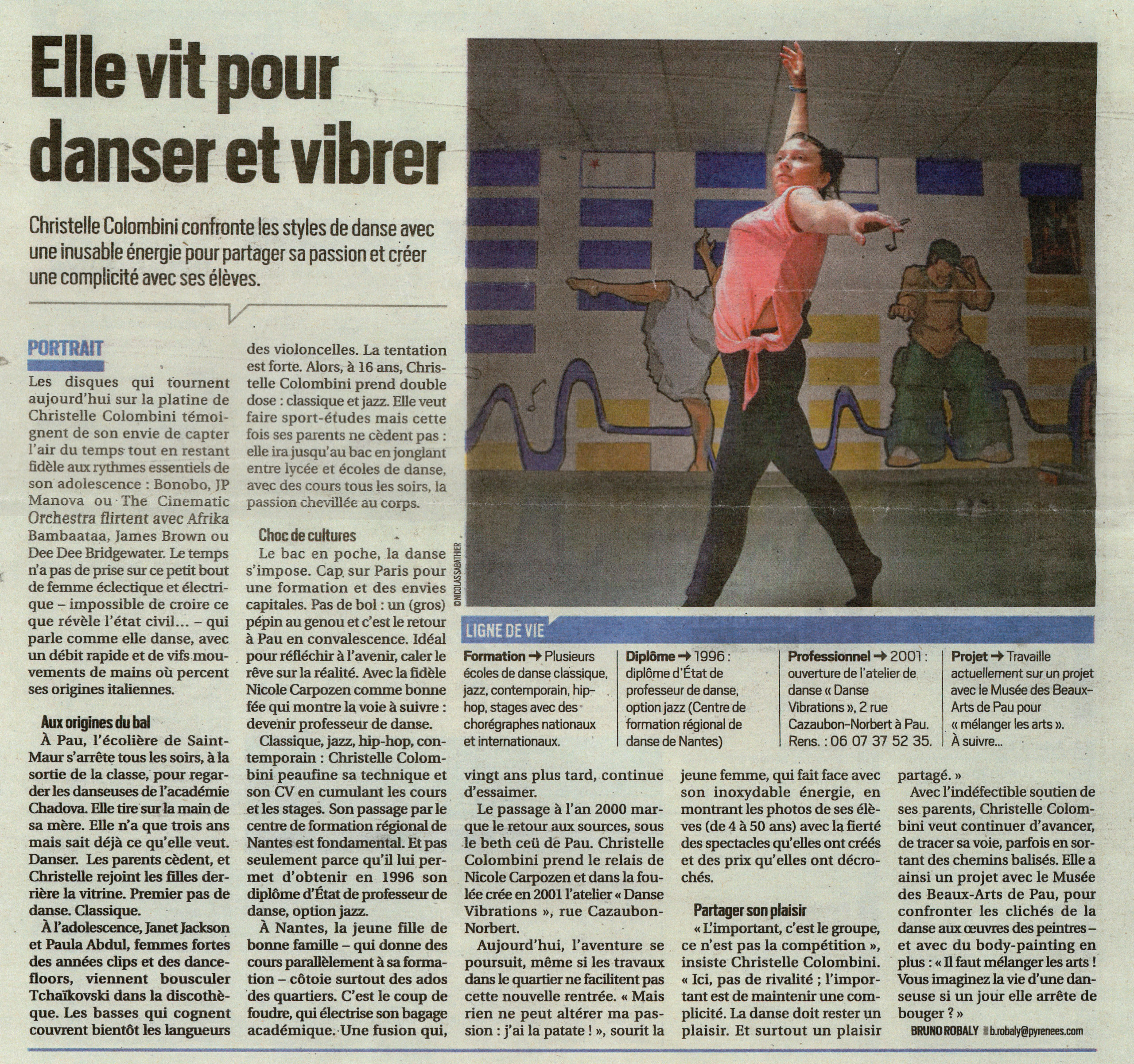 Danser et vibrer - Article de presse - DAnse Vibrations image pour gallerie