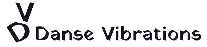 logoDV_noir Danse Vibrations, logo de l'école de danse de Pau, cours adulte et enfant